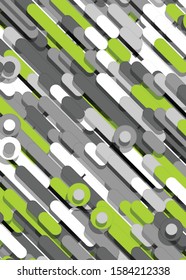 Color Abstract Lines and Circles Generative Art background illustration