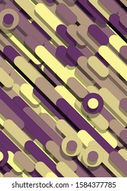 Color Abstract Lines and Circles  Generative Art background illustration