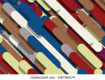 Color Abstract Lines and Circles Generative Art background illustration