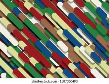 Color Abstract Lines and Circles Generative Art background illustration