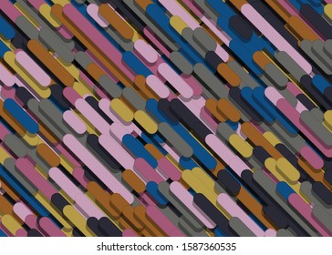 Color Abstract Lines and Circles Generative Art background illustration