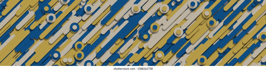 Color Abstract Lines and Circles Generative Art background illustration