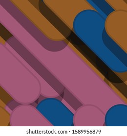 Color Abstract Lines and Circles Generative Art background illustration
