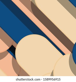 Color Abstract Lines and Circles Generative Art background illustration