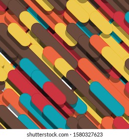 Color Abstract Lines Generative Art background illustration