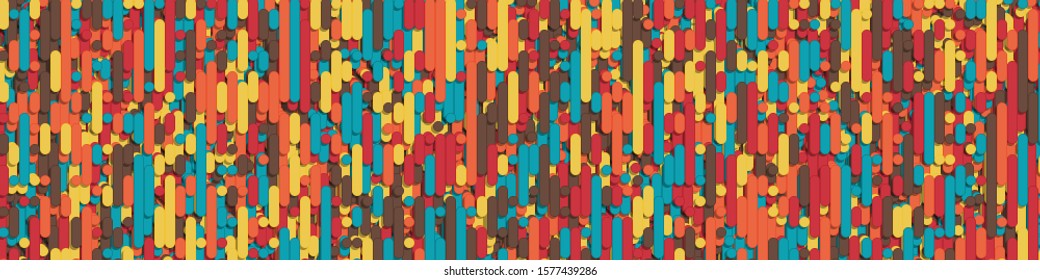 Color Abstract Lines Rain Generative Art background illustration