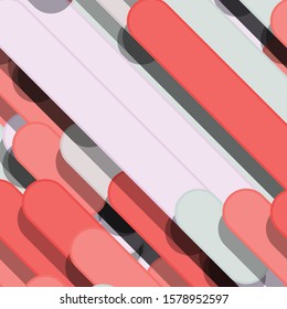 Color Abstract Lines Rain Generative Art background illustration
