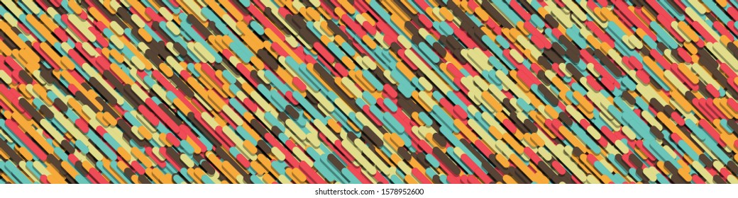 Color Abstract Lines Rain Generative Art background illustration