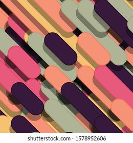 Color Abstract Lines Rain Generative Art background illustration