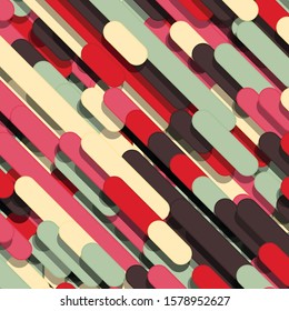 Color Abstract Lines Rain Generative Art background illustration
