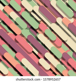 Color Abstract Lines Rain Generative Art background illustration