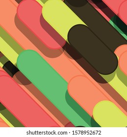 Color Abstract Lines Rain Generative Art background illustration