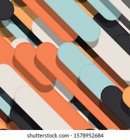 Color Abstract Lines Rain Generative Art background illustration