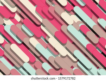 Color Abstract Lines Rain Generative Art background illustration