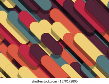 Color Abstract Lines Rain Generative Art background illustration