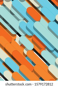 Color Abstract Lines Rain Generative Art background illustration