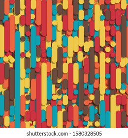 Color Abstract Lines Rain Generative Art background illustration