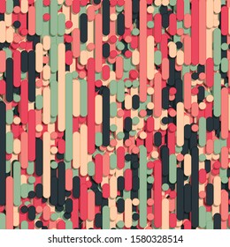 Color Abstract Lines Rain Generative Art background illustration