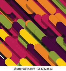 Color Abstract Lines Rain Generative Art background illustration