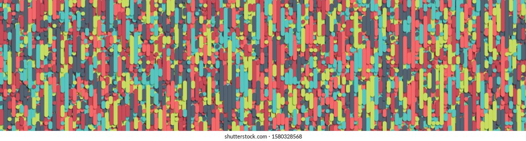 Color Abstract Lines Rain Generative Art background illustration