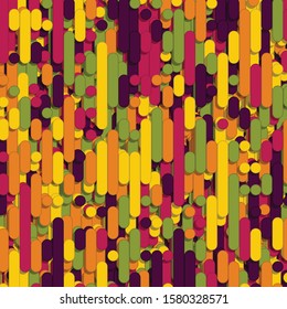 Color Abstract Lines Rain Generative Art background illustration