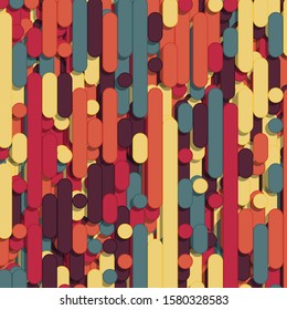 Color Abstract Lines Rain Generative Art background illustration