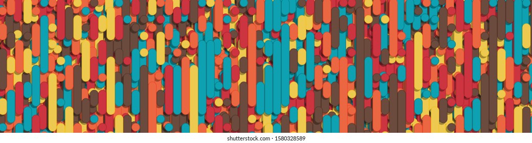 Color Abstract Lines Rain Generative Art background illustration