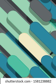 Color Abstract Lines Rain Generative Art background illustration