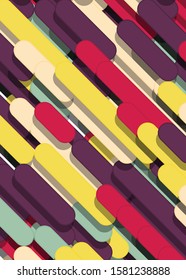 Color Abstract Lines Rain Generative Art background illustration
