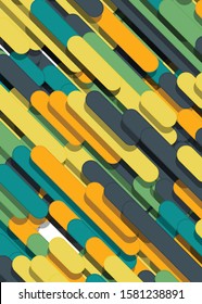 Color Abstract Lines Rain Generative Art background illustration