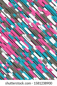 Color Abstract Lines Rain Generative Art background illustration