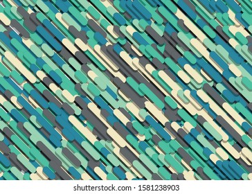 Color Abstract Lines Rain Generative Art background illustration