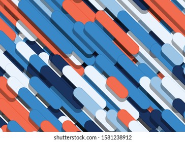 Color Abstract Lines Rain Generative Art background illustration