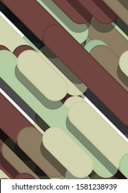 Color Abstract Lines Rain Generative Art background illustration