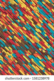 Color Abstract Lines Rain Generative Art background illustration
