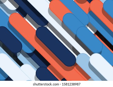 Color Abstract Lines Rain Generative Art background illustration