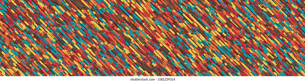 Color Abstract Lines Rain Generative Art background illustration