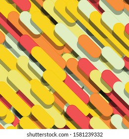Color Abstract Lines Rain Generative Art background illustration