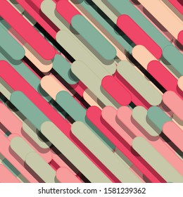 Color Abstract Lines Rain Generative Art background illustration