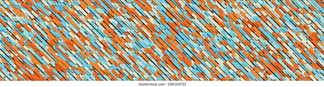 Color Abstract Lines Rain Generative Art background illustration