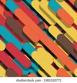 Color Abstract Lines Rain Generative Art background illustration