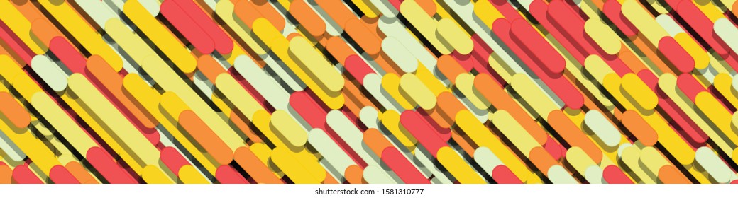 Color Abstract Lines Rain Generative Art background illustration