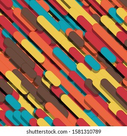 Color Abstract Lines Rain Generative Art background illustration