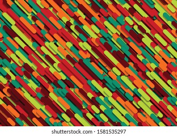Color Abstract Lines Rain Generative Art background illustration