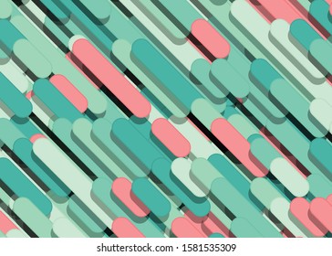 Color Abstract Lines Rain Generative Art background illustration