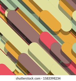 Color Abstract Lines Rain Generative Art background illustration