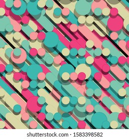 Color Abstract Lines Rain Generative Art background illustration