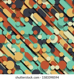 Color Abstract Lines Rain Generative Art background illustration