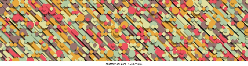 Color Abstract Lines Rain Generative Art background illustration