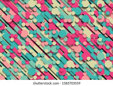 Color Abstract Lines Rain Generative Art background illustration